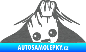Samolepka Kuk 007 levá Groot vykukuje škrábaný titan