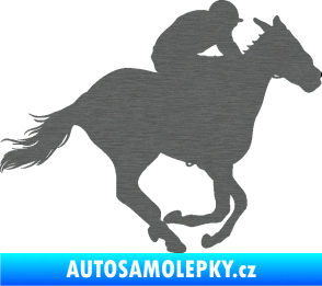 Samolepka Kůň 035 pravá škrábaný titan