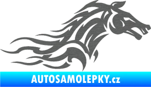 Samolepka Kůň 078 pravá škrábaný titan