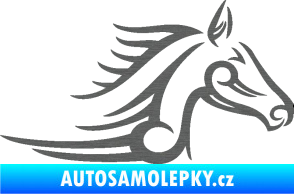 Samolepka Kůň 081 pravá hlava tattoo škrábaný titan