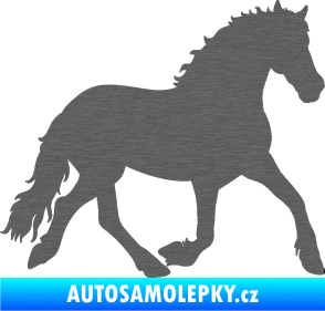 Samolepka Kůň 088 pravá škrábaný titan