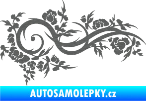 Samolepka Květina dekor 013 pravá škrábaný titan
