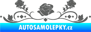 Samolepka Květina dekor 039 růžičky škrábaný titan