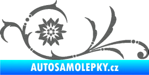 Samolepka Květina dekor 040 levá škrábaný titan