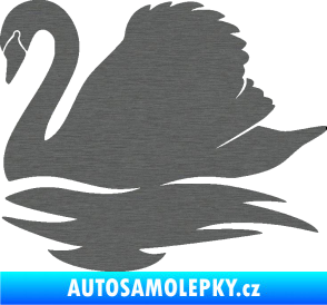 Samolepka Labuť 003 levá škrábaný titan