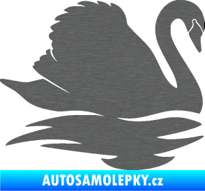 Samolepka Labuť 003 pravá škrábaný titan