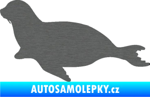 Samolepka Lachtan 001 levá škrábaný titan