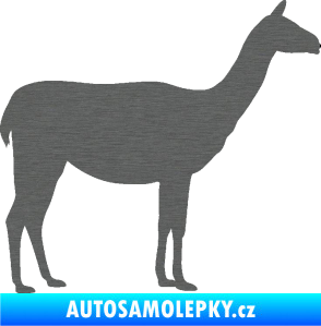 Samolepka Lama 001 pravá škrábaný titan