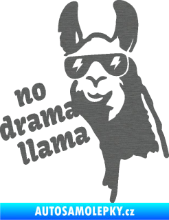 Samolepka Lama 005 no drama llama  škrábaný titan