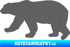 Samolepka Lední medvěd 002 levá škrábaný titan