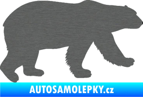 Samolepka Lední medvěd 002 pravá škrábaný titan