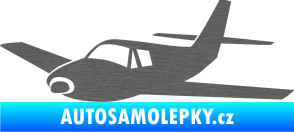 Samolepka Letadlo 001 levá škrábaný titan