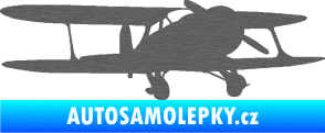 Samolepka Letadlo 006 pravá škrábaný titan