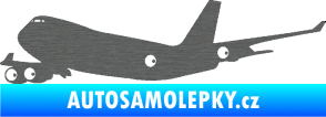 Samolepka Letadlo 012 levá škrábaný titan