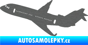 Samolepka Letadlo 013 levá škrábaný titan