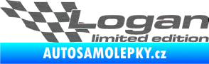 Samolepka Logan limited edition levá škrábaný titan