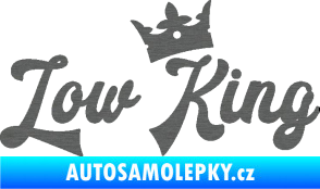 Samolepka Low King 001 nápis král škrábaný titan