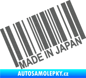 Samolepka Made in Japan 003 čárový kód škrábaný titan