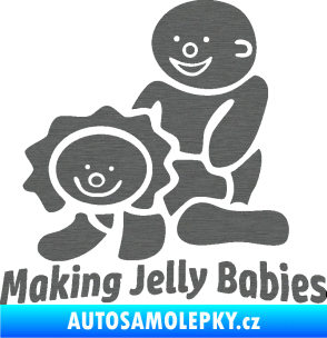 Samolepka Making jelly babies škrábaný titan
