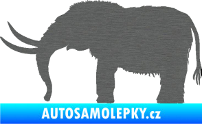 Samolepka Mamut 001 levá škrábaný titan