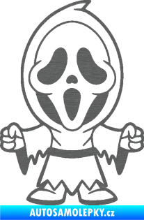 Samolepka Maska 002 pravá vřískot škrábaný titan