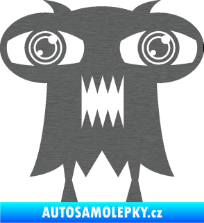 Samolepka Monstrum 003 levá škrábaný titan