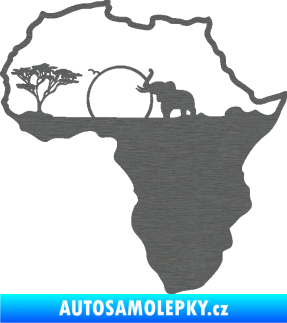 Samolepka Motiv Afrika 002 slon škrábaný titan