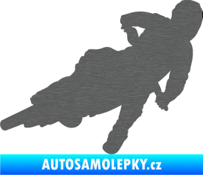 Samolepka Motorka 023 levá motokros škrábaný titan