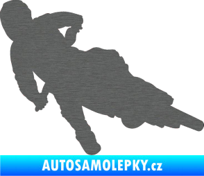 Samolepka Motorka 023 pravá motokros škrábaný titan