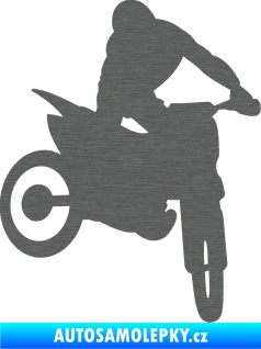Samolepka Motorka 037 pravá motokros škrábaný titan