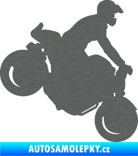 Samolepka Motorka 044 pravá motokros škrábaný titan