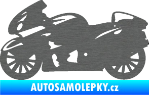 Samolepka Motorka 048 levá silniční škrábaný titan