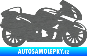 Samolepka Motorka 048 pravá silniční škrábaný titan