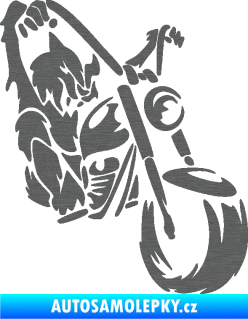 Samolepka Motorkář 015 pravá harley škrábaný titan