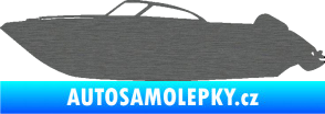 Samolepka Motorový člun 003 levá škrábaný titan