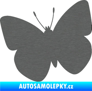 Samolepka Motýl 011 levá škrábaný titan