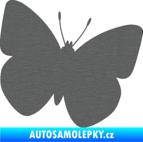 Samolepka Motýl 011 pravá škrábaný titan