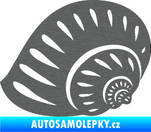 Samolepka Mušle 004 levá ulita škrábaný titan