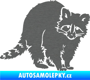 Samolepka Mýval 002 pravá škrábaný titan