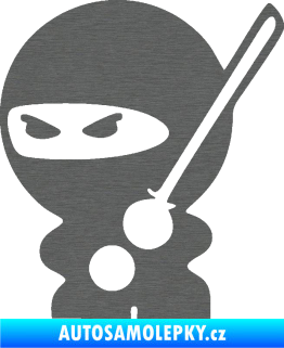 Samolepka Ninja baby 001 levá škrábaný titan
