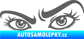 Samolepka Oči 004 levá škrábaný titan