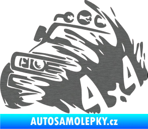 Samolepka Off Road 002 levá 4x4 škrábaný titan