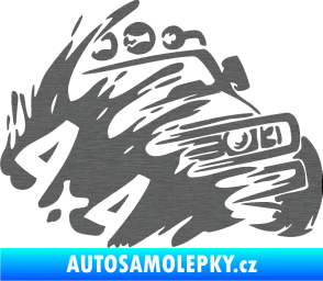 Samolepka Off Road 002 pravá 4x4 škrábaný titan