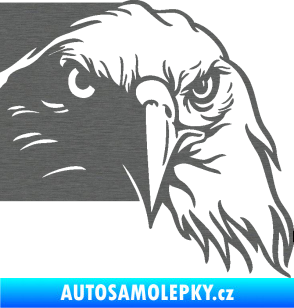 Samolepka Orel 010 pravá hlava škrábaný titan