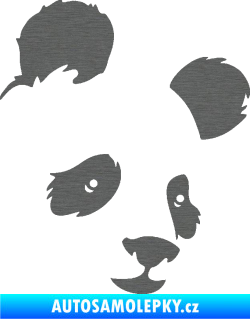 Samolepka Panda 004 pravá škrábaný titan
