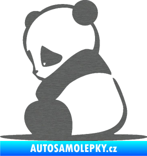 Samolepka Panda 005 levá škrábaný titan