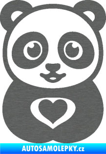 Samolepka Panda 008 roztomilá škrábaný titan