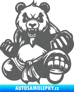 Samolepka Panda 012 pravá Kung Fu bojovník škrábaný titan