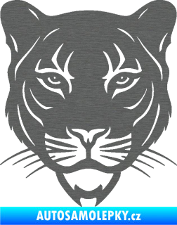 Samolepka Panter 002 hlava black panther škrábaný titan