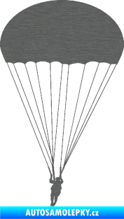 Samolepka Parašutista 002 škrábaný titan